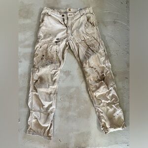 Very distressed Carhartt double knee work pants 31x32